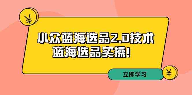 （9189期）拼多多培训第33期：小众蓝海选品2.0技术-蓝海选品实操！-iTZL项目网