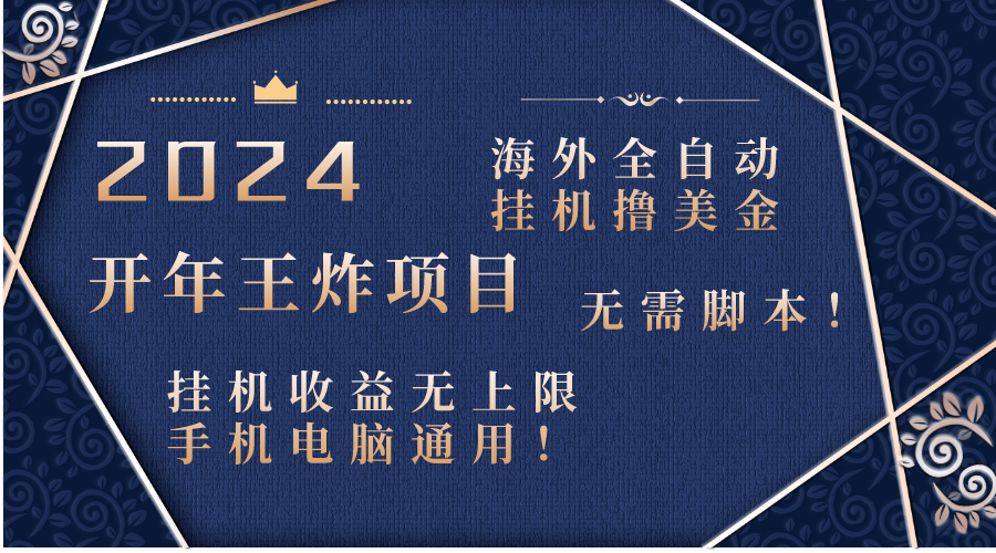 （8494期）2024海外全自动挂机撸美金项目！手机电脑均可，无需脚本，收益无上限！-iTZL项目网