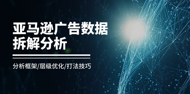 （11004期）亚马逊-广告数据拆解分析，分析框架/层级优化/打法技巧（8节课）-iTZL项目网