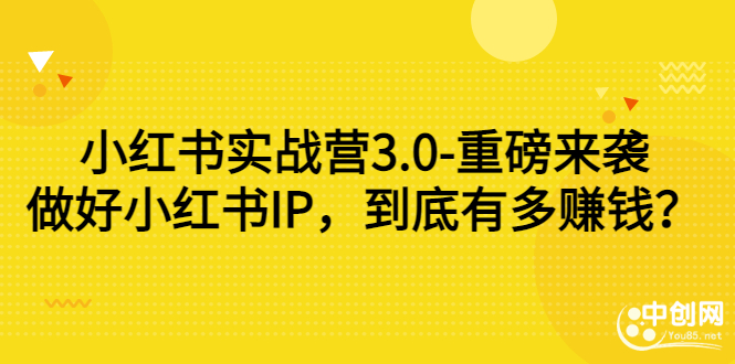 （2861期）小红书实战营3.0-重磅来袭：做好小红书IP，到底有多赚钱？-iTZL项目网