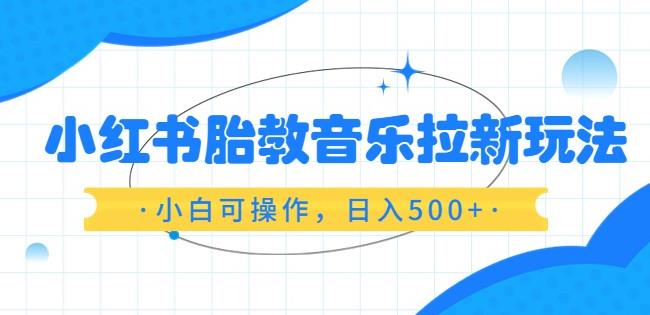 小红书胎教音乐拉新玩法，小白可操作，日入500+（资料已打包）【揭秘】-iTZL项目网