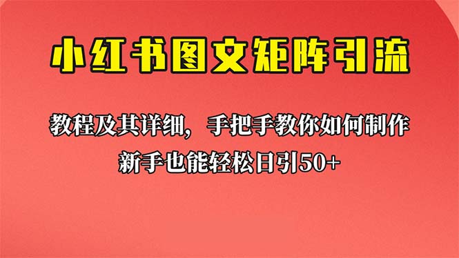 （6581期）新手也能日引50+的【小红书图文矩阵引流法】！超详细理论+实操的课程-iTZL项目网