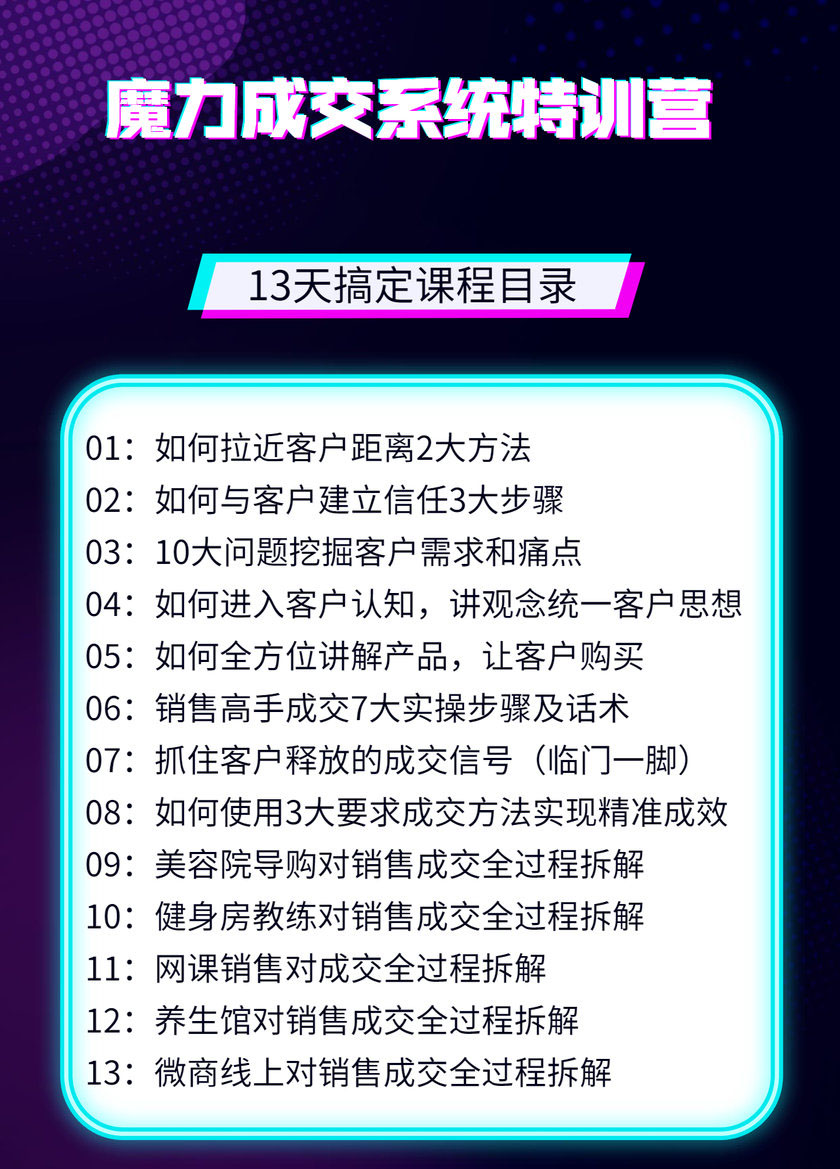 图片[2]-（1499期）13天魔力成交系统特训营：从0-1掌握1对1私信成交，让微信成为你的提款机-iTZL项目网