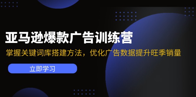 （11858期）亚马逊爆款广告训练营：掌握关键词库搭建方法，优化广告数据提升旺季销量-iTZL项目网