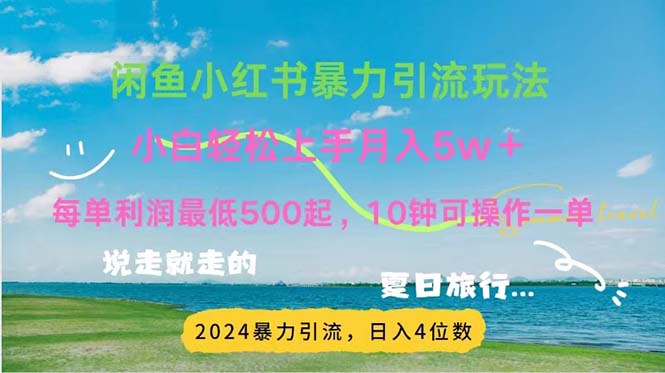 （11650期）2024暑假赚钱项目小红书咸鱼暴力引流，简单无脑操作，每单利润500+，…-iTZL项目网