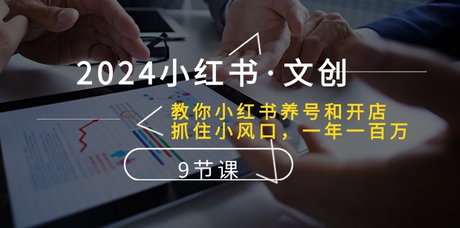 （10440期）2024小红书·文创：教你小红书养号和开店、抓住小风口 一年一百万 (9节课)-iTZL项目网