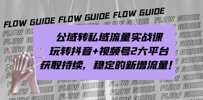 （7064期）公域转私域流量实战课，玩转抖音+视频号2大平台，获取持续，稳定的新增流量-iTZL项目网