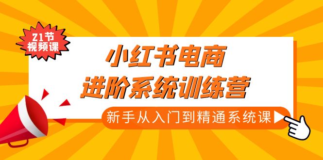 （4952期）小红书电商进阶系统训练营：新手从入门到精通系统课（21节视频课）-iTZL项目网