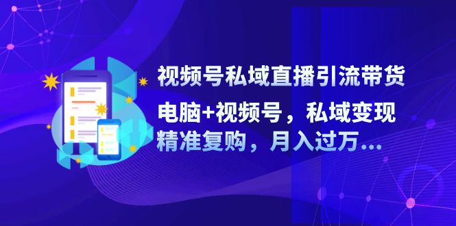 （12249期）视频号私域直播引流带货：电脑+视频号，私域变现，精准复购，月入过万…-iTZL项目网