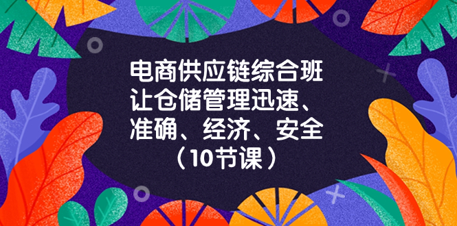 （8246期）电商-供应链综合班，让仓储管理迅速、准确、经济、安全！（10节课）-iTZL项目网