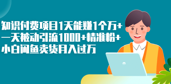 （2251期）知识付费项目1天能赚1个万+一天被动引流1000+精准粉+小白闲鱼卖货月入过万-iTZL项目网