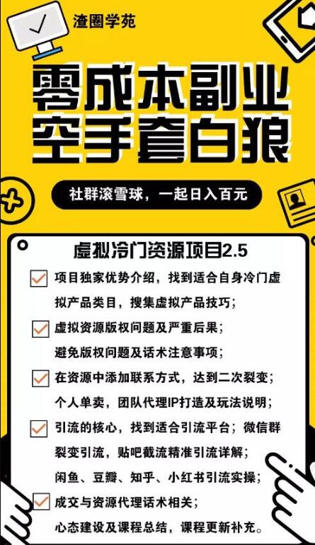 图片[2]-（1185期）虚拟冷门资源项目2.5（冷门&代理玩法） 精准引流实操日赚1000+(更新中)-iTZL项目网