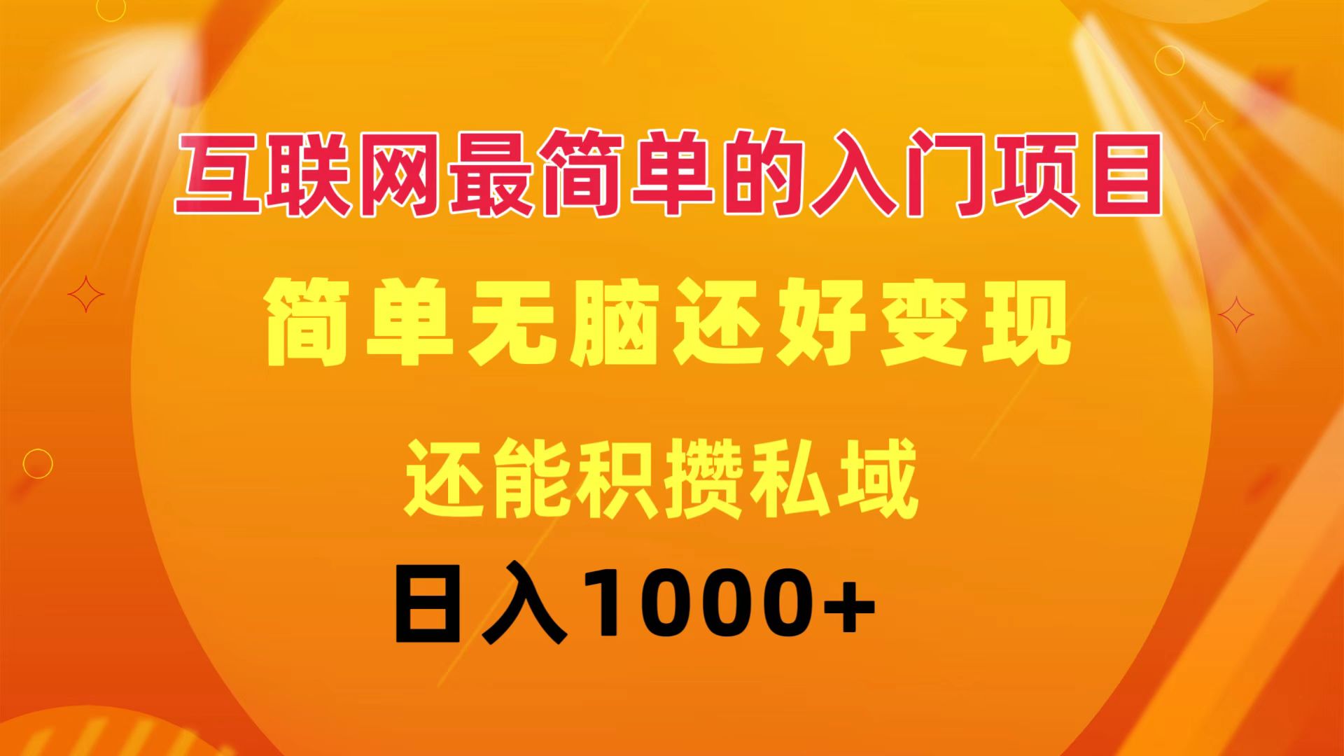 （11922期）互联网最简单的入门项目：简单无脑变现还能积攒私域一天轻松1000+-iTZL项目网