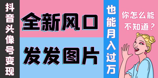 （3868期）抖音头像号变现0基础教程：全新风口，发发图片也能变现月入10000+-iTZL项目网