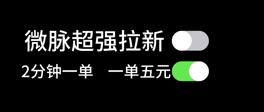 （11580期）微脉超强拉新， 两分钟1单， 一单利润5块，适合小白-iTZL项目网