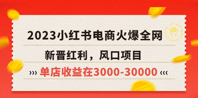 （5840期）2023小红书电商火爆全网，新晋红利，风口项目，单店收益在3000-30000！-iTZL项目网