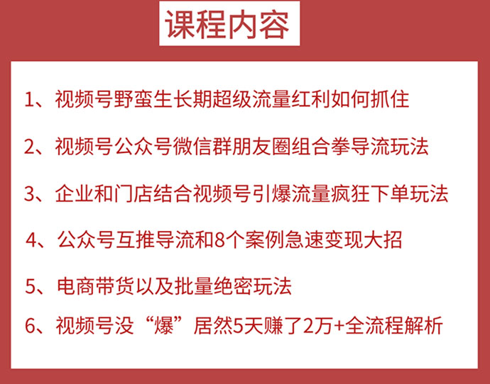 图片[2]-（1532期）视频号训练营第2期：引爆流量疯狂下单，5天赚2万+全流程解析！-iTZL项目网