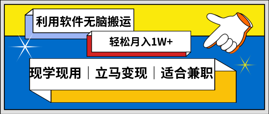 （8496期）低密度新赛道 视频无脑搬 一天1000+几分钟一条原创视频 零成本零门槛超简单-iTZL项目网