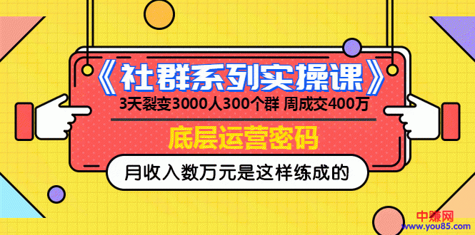 （966期）《社群系列实操课》 3天裂变3000人300个群 周成交400万的底层运营密码-iTZL项目网