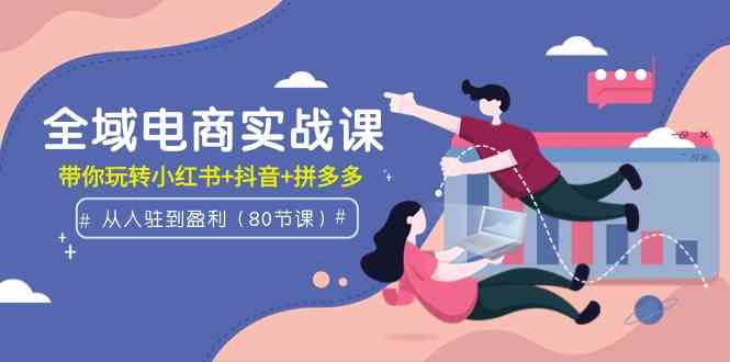 （9529期）全域电商实战课：从入驻到盈利，带你玩转小红书+抖音+拼多多（80节课）-iTZL项目网