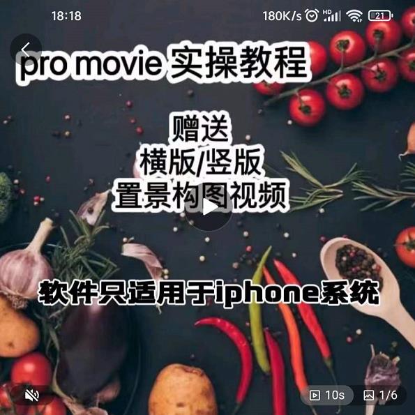 漆十二美食摄影，25​节promovie实操高手课节-iTZL项目网