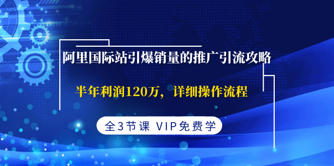 （1374期）阿里国际站引爆销量的推广引流攻略，半年利润120万，详细操作流程(全3节课)-iTZL项目网