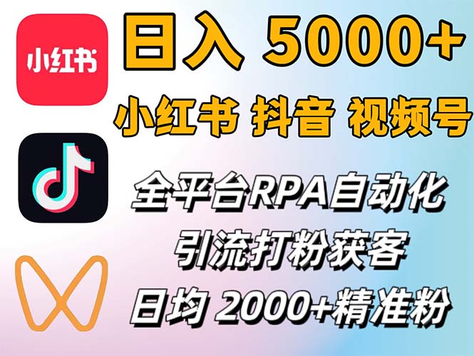 （12421期）小红书、抖音、视频号RPA全自动矩阵引流截流获客工具，日均2000+精准粉丝-iTZL项目网