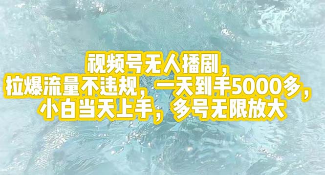 （12166期）视频号无人播剧，拉爆流量不违规，一天到手5000多，小白当天上手，多号…-iTZL项目网