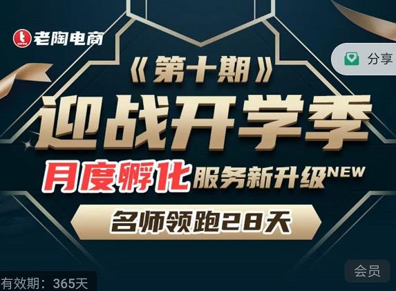 老陶电商《拼多多名师线上领跑28天-第10期》迎战开学季月度孵化实操复盘！-iTZL项目网