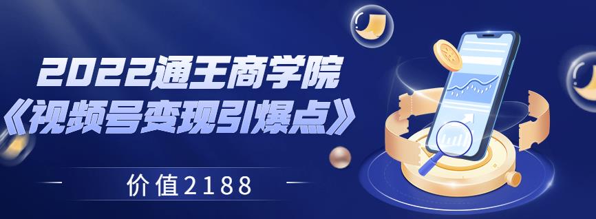 2022通王商学院《视频号变现引爆点》价值2188-iTZL项目网