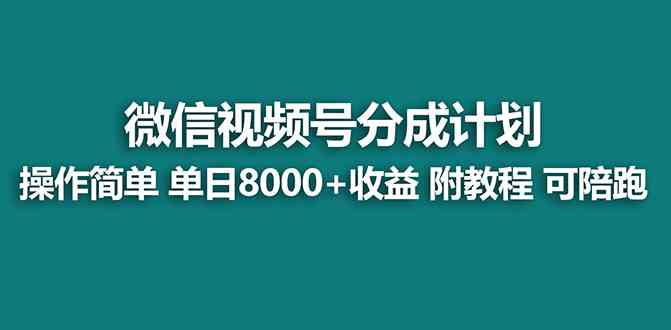 （8929期）【蓝海项目】视频号分成计划最新玩法，单天收益8000+，附玩法教程，24年…-iTZL项目网