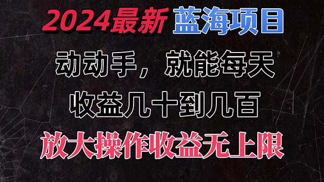 （11470期）有手就行的2024全新蓝海项目，每天1小时收益几十到几百，可放大操作收…-iTZL项目网