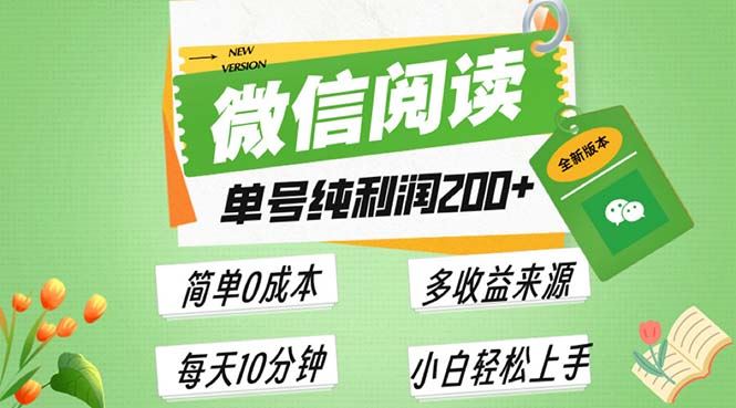 （13425期）最新微信阅读6.0，每日5分钟，单号利润200+，可批量放大操作，简单0成本-iTZL项目网