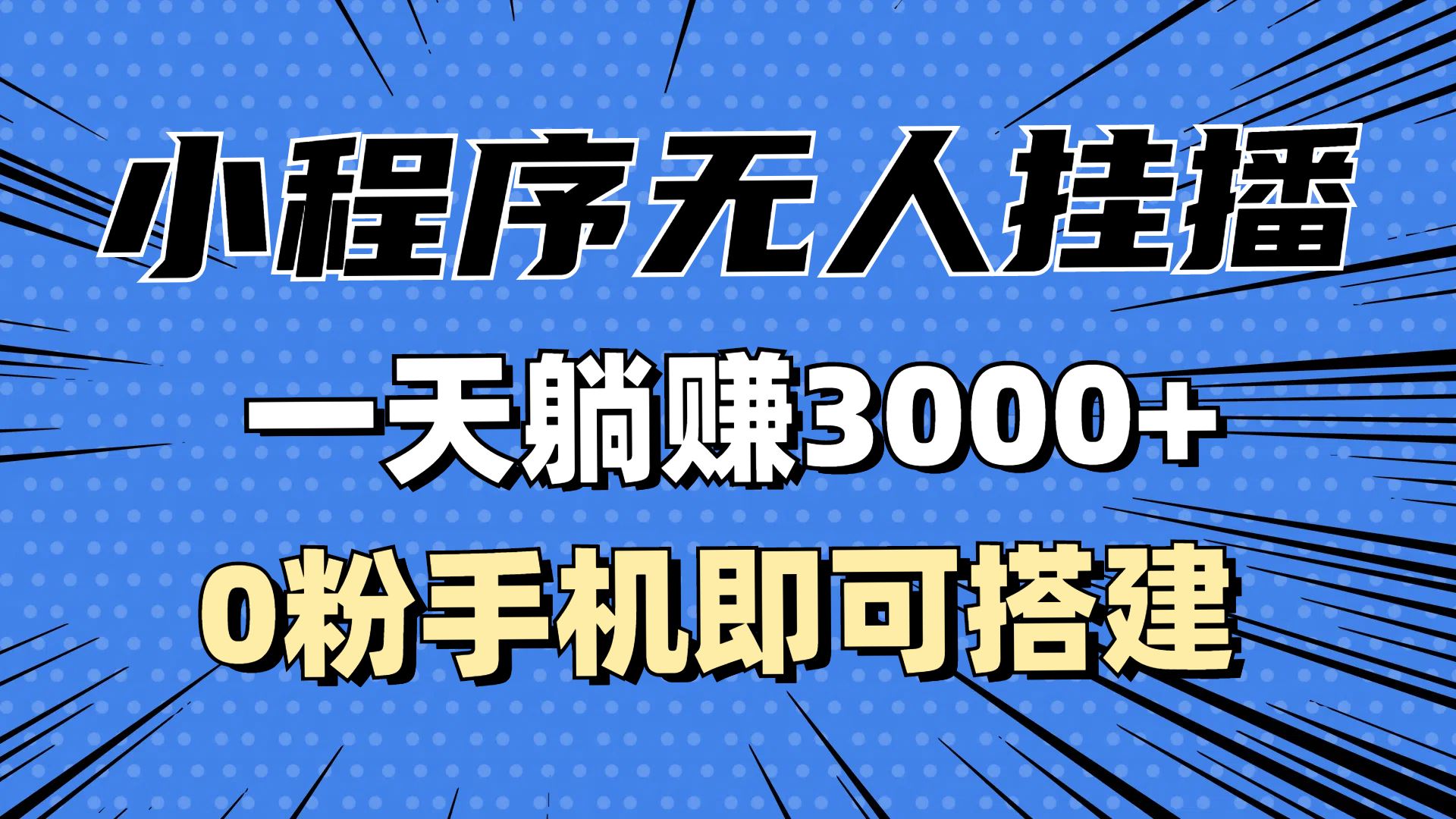 （13210期）抖音小程序无人直播，一天躺赚3000+，0粉手机可搭建，不违规不限流，小…-iTZL项目网