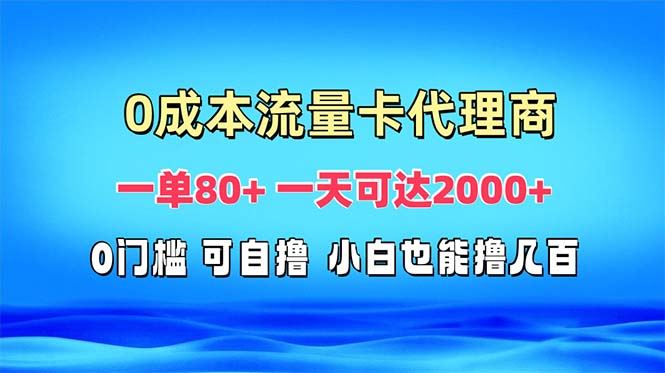 （13391期）免费流量卡代理一单80+ 一天可达2000+-iTZL项目网