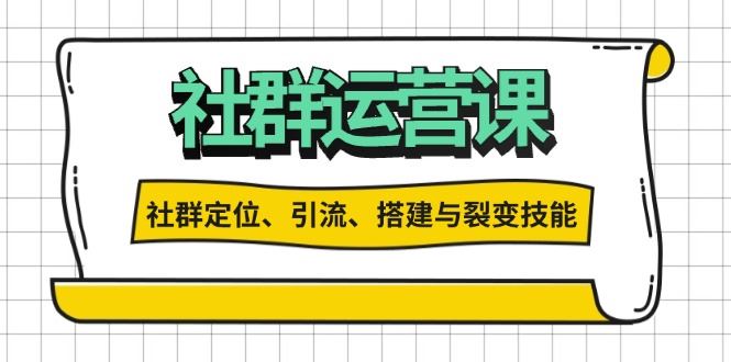 （13479期）社群运营打卡计划：解锁社群定位、引流、搭建与裂变技能-iTZL项目网