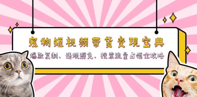 （13227期）宠物短视频带货变现宝典：爆款复制、违规避免、搜索流量占领全攻略-iTZL项目网