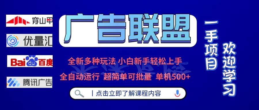 （13258期）广告联盟 全新多种玩法 单机500+  全自动运行  可批量运行-iTZL项目网