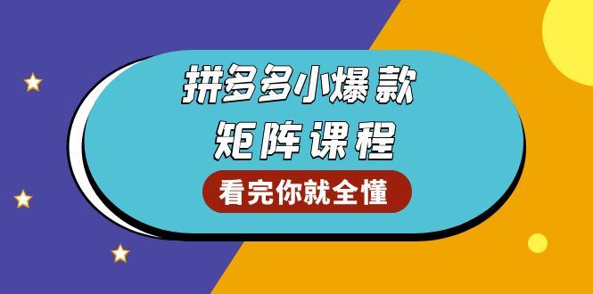 （13699期）拼多多爆款矩阵课程：教你测出店铺爆款，优化销量，提升GMV，打造爆款群-iTZL项目网