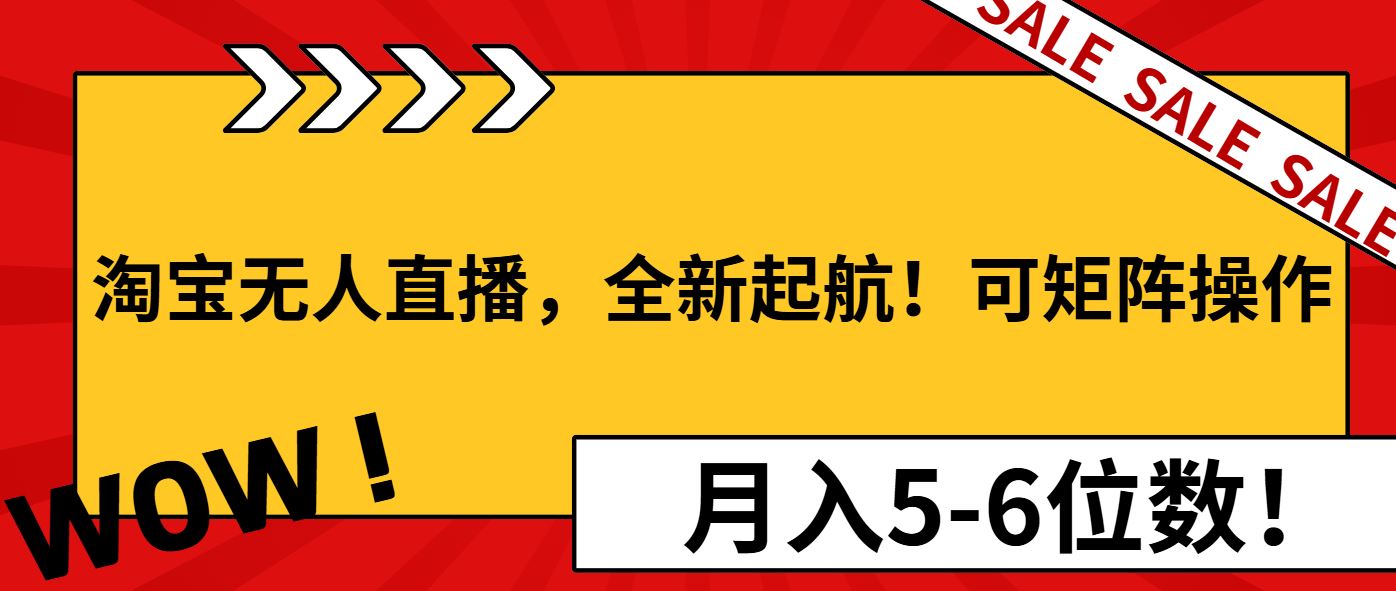 （13946期）淘宝无人直播，全新起航！可矩阵操作，月入5-6位数！-iTZL项目网