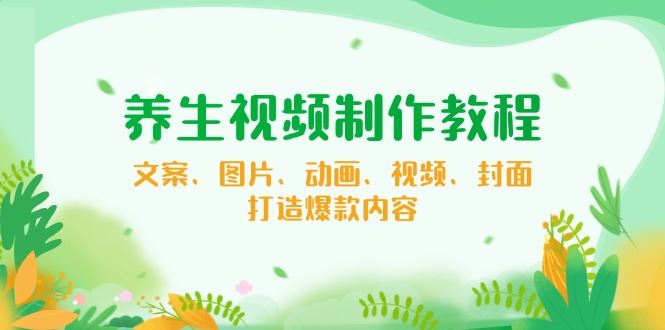 （14163期）养生视频制作教程，文案、图片、动画、视频、封面，打造爆款内容-iTZL项目网