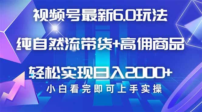 （14454期）视频号带货最新6.0玩法，作品制作简单，当天起号，复制粘贴，轻松矩阵…-iTZL项目网